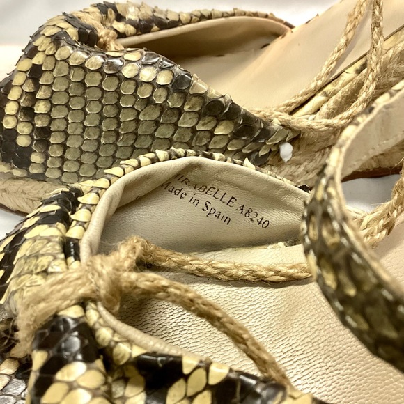 Coach Mirabelle Snakeskin Espadrille Wedge Sandals - Picture 6 of 9